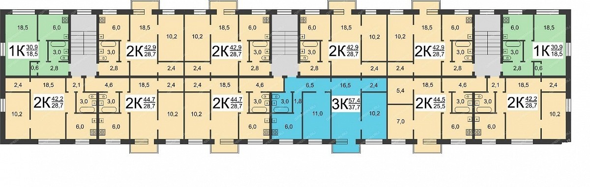 Типовые планировки хрущевки 1,2,3,4 -комнатных квартир с размерами - Дизайн для дома