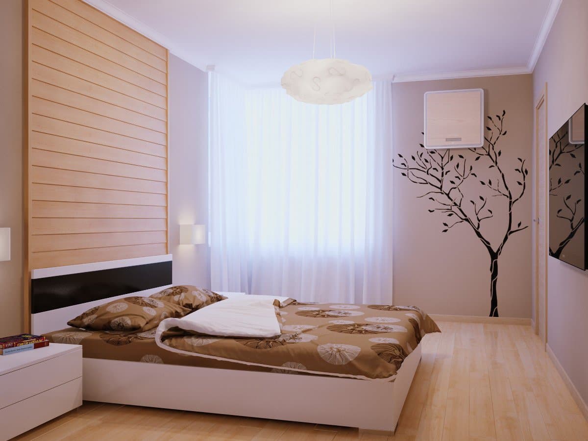 Дизайн спальни эконом (70 фото)