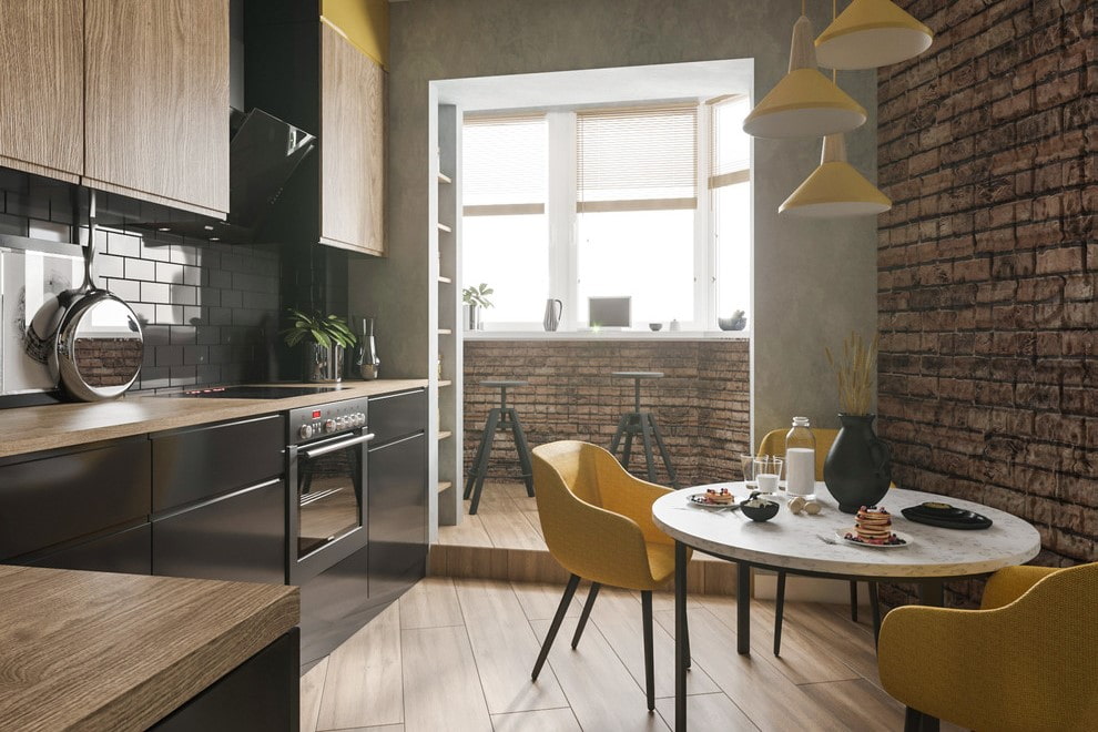 Кухня на балконе дизайн или сделать из лоджии кухню - идеи от Никс-М