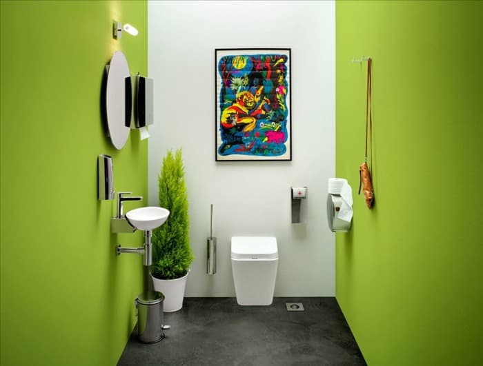 Дизайн туалета плитка и краска